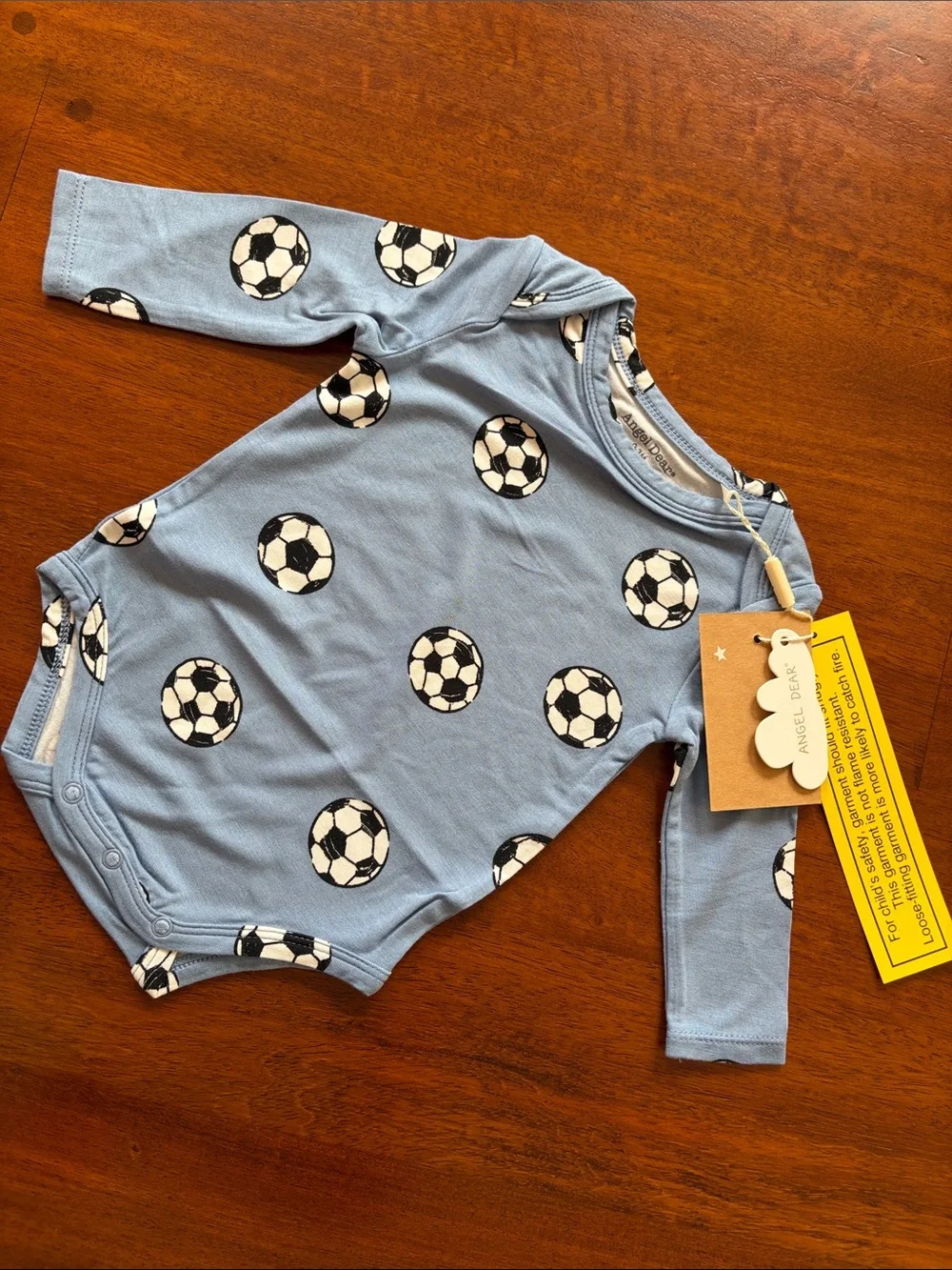 NWT Angel Dear Blue Soccer Bodysuit